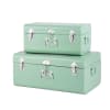 2 Light Blue Metal Trunks